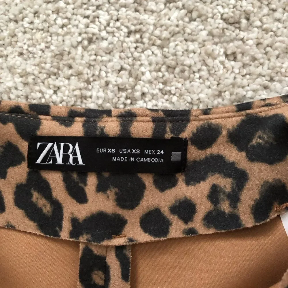 Zara leopard print cheetah short mini skort, size xs - Picture 5 of 9
